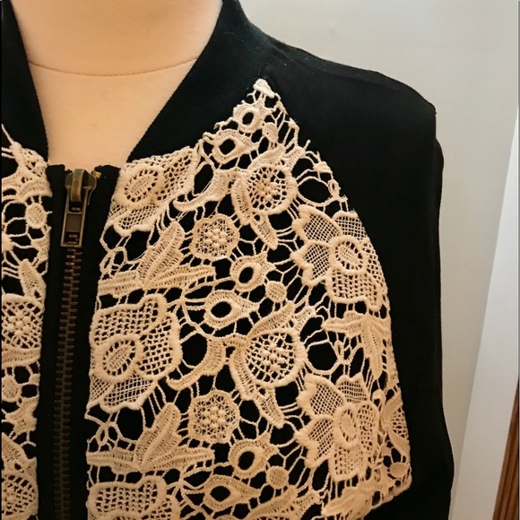 NWT Chaser lace overly bomber/baseball jacket - Picture 3 of 7